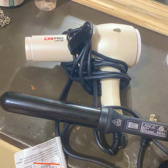 Chi Pro dryer and Lange hair wand